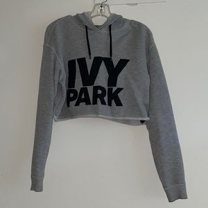 Ivy park cropped grey hoodie